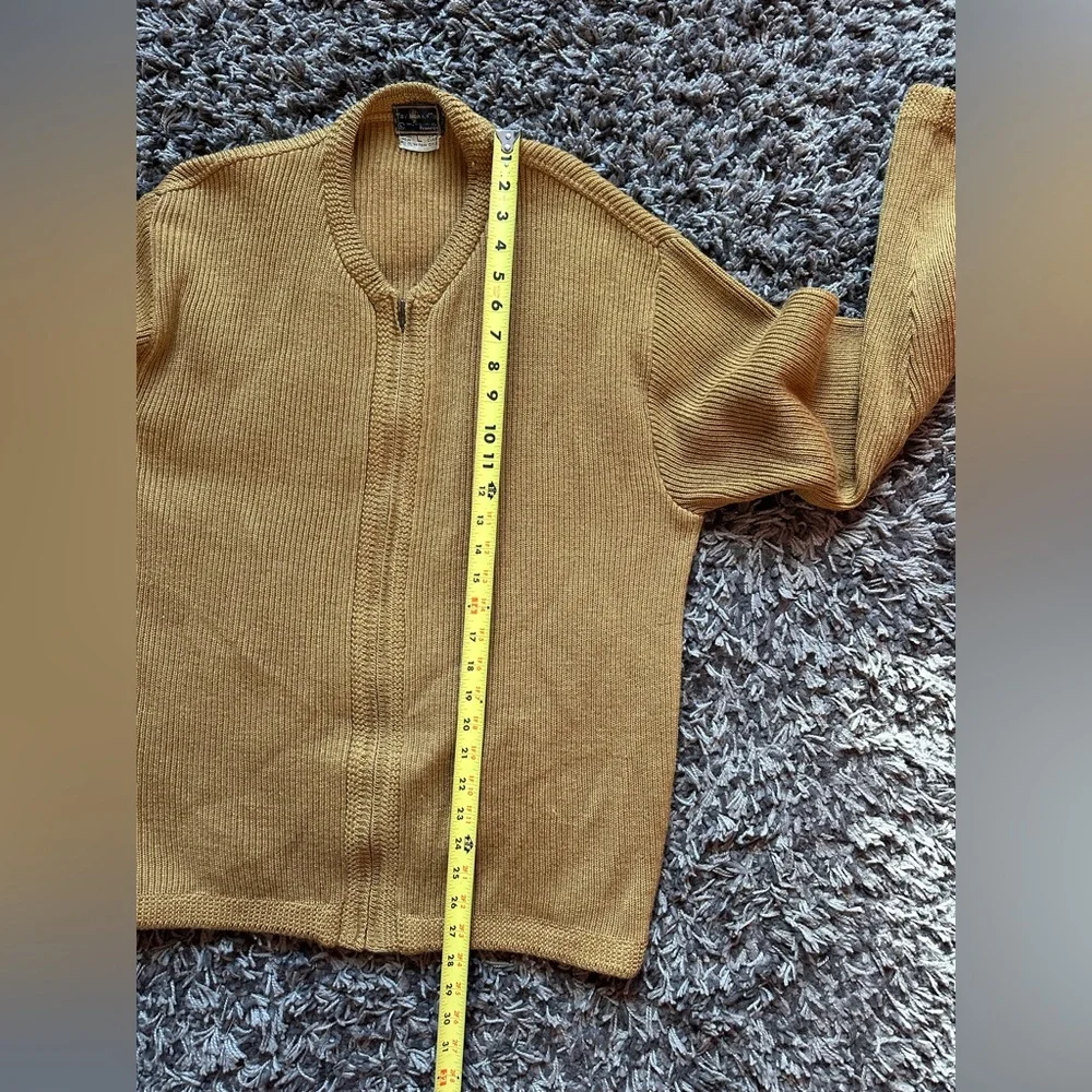 Vintage Towncraft Pennys Full Zip Wool Sweater Large Men’s - Picture 6 of 8